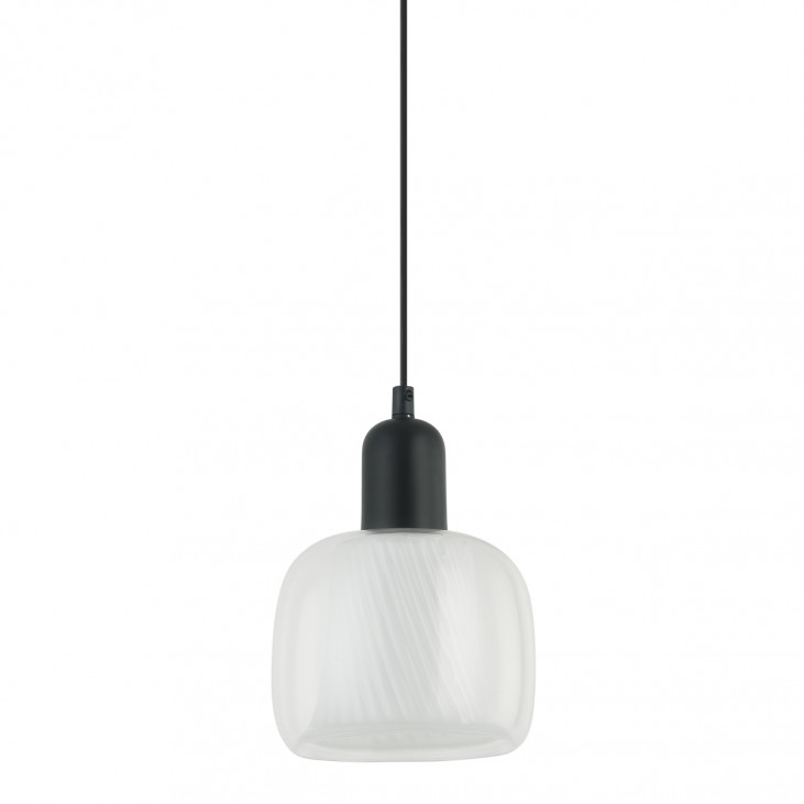 Pendulă de interior Lamezia - Art. PND-67594-1-BK+CL, Italux, Negru/Transparent