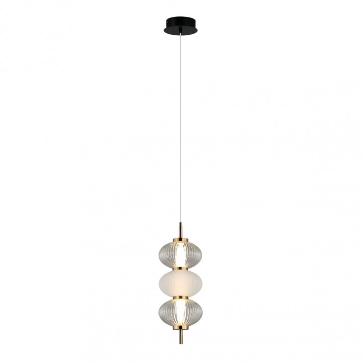 Pendul de interior Testa - Art. PND-84938-3-BK, Italux, Negru/Transparent