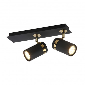 Plafonieră de interior Verano - Art. SPL-2031-2, Italux, Negru/Auriu