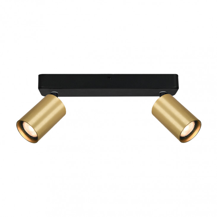 Plafonieră de interior Nesto - Art. SPL-23436-2-BK-GD, Italux, Negru/Auriu