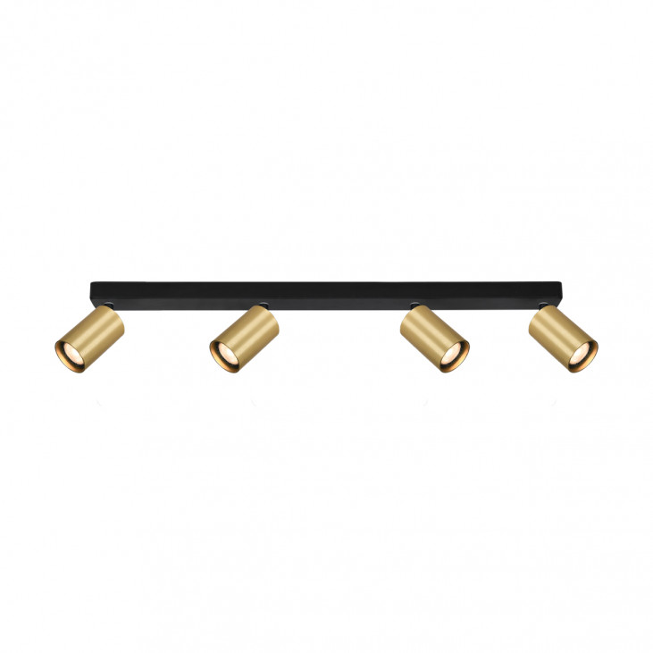 Plafonieră de interior Nesto - Art. SPL-23436-4-BK-GD, Italux, Negru/Auriu