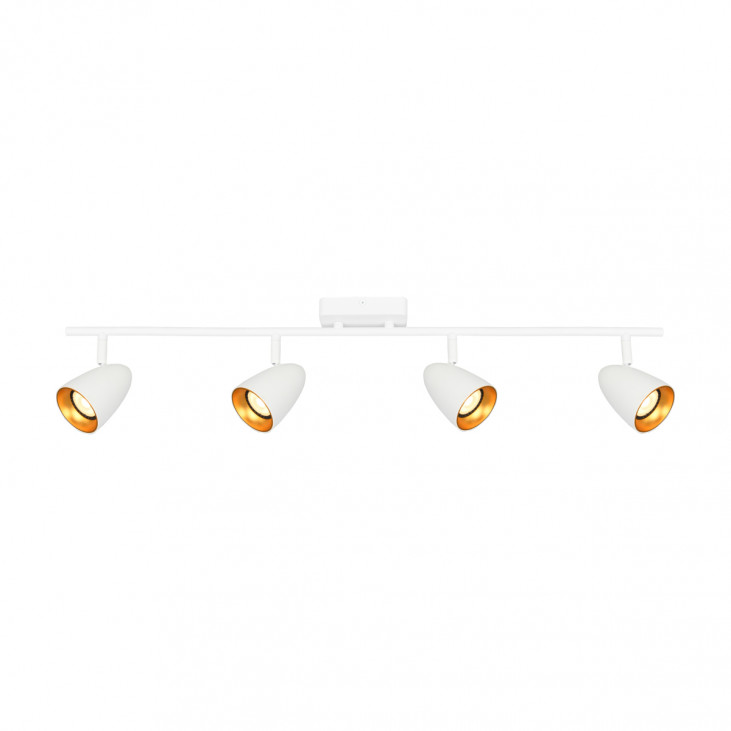 Plafonieră de interior Tino - Art. SPL-36748-4-WH-GD, Italux, Alb/Auriu