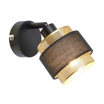 Plafonieră de interior Renez - Art. SPL-95820-1, Italux, Negru/Auriu