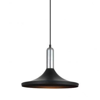 Pendul de interior Lusty - Art. MDM-3027/1BK+CR, Italux, Negru/Crom