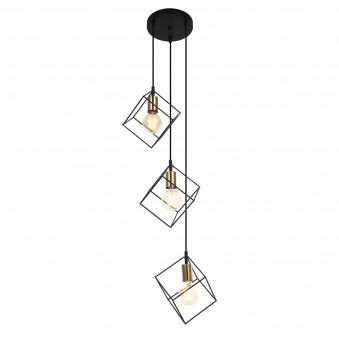 Pendul de interior Morestel - Art. MDM-4244/3BK+BRO, Italux, Negru