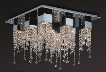 Plafonieră de interior Larix - Art. MX93708-9B, Italux, Crom