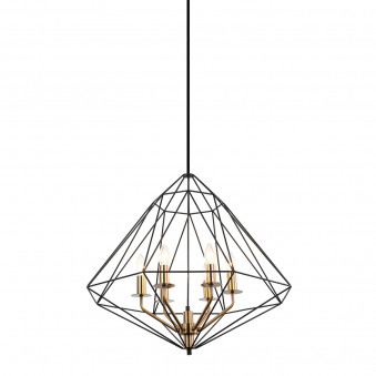 Pendul de interior Maresmo - Art. PEN-6369-6-BKBR, Italux, Negru/Auriu