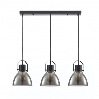 Pendul de interior Darlena - Art. PND-22371-3-BK+SG, Italux, Negru/Grafit