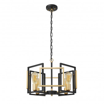 Pendul de interior Primero - Art. PND-44003-4-BK-GD, Italux, Negru/Auriu