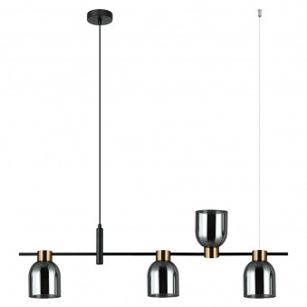 Pendul de interior Servio - Art. PND-66892-4-BK-SG, Italux, Negru/Grafit