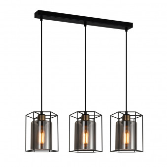 Pendul de interior Kalula - Art. PND-78901-3-BK+SG, Italux, Negru/Grafit