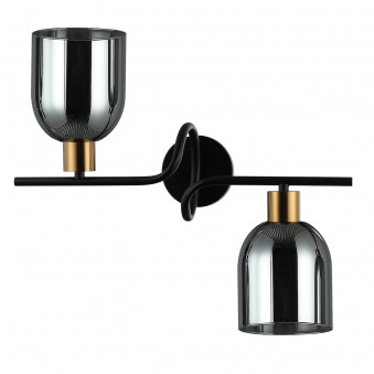 Aplică de interior Servio - Art. WL-66892-2A-BK-SG, Italux, Negru/Grafit