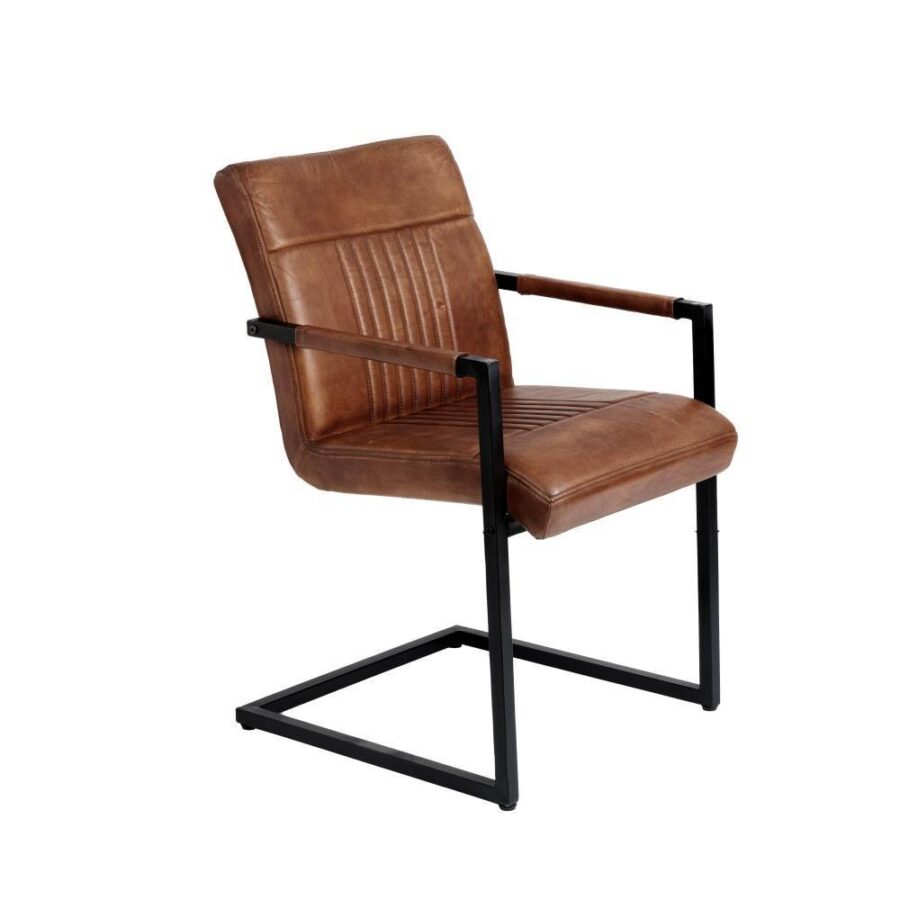 Scaun YAMATSURI - Art. 424757, Eglo, Piele/Metal, Maro