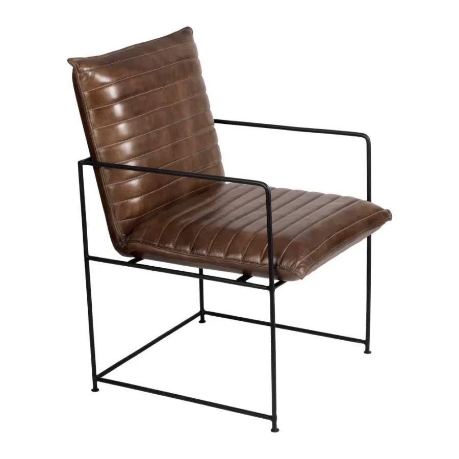 Scaun YAMATSURI - Art. 424753, Eglo, Piele/Metal, Maro