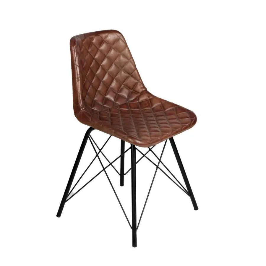 Scaun YAMATSURI - Art. 424761, Eglo, Piele/Metal, Maro