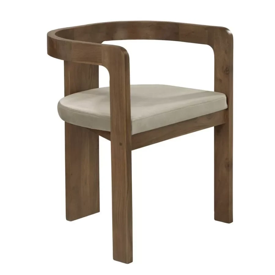 Scaun TANAMBE - Art. 424855, Eglo, Poliester/Lemn de salcâm, Maro