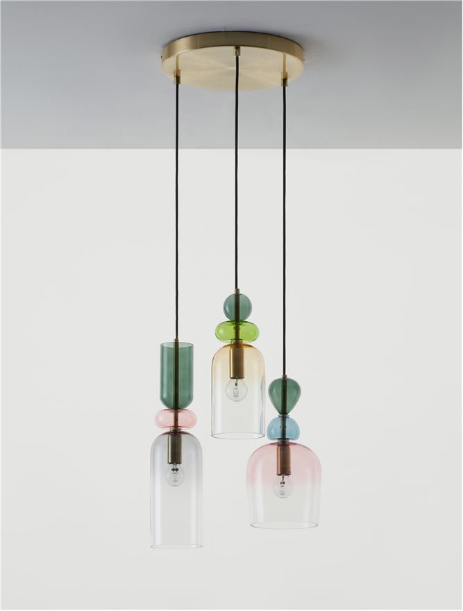 Suspensie de interior Murano - Art. 9009237, Nova Luce, Multicolor