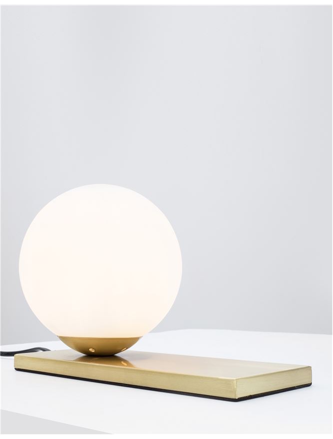 Veioză de interior Juliet - Art. 9012922, Nova Luce, Alamă/Alb