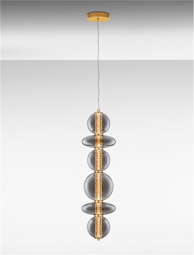 Suspensie de interior Navi - Art. 9186953, Nova Luce, Auriu, Fumuriu