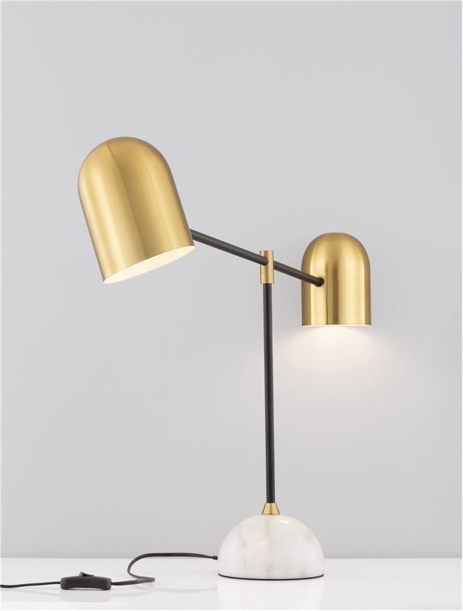 Veioză de interior Nela - Art. 9501231, Nova Luce, Auriu/Alb