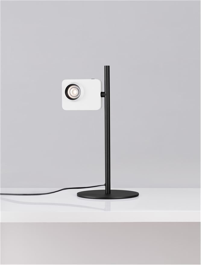 Veioză de interior Kedros dimmabil - Art. 9870033, Nova Luce, Alb/Negru