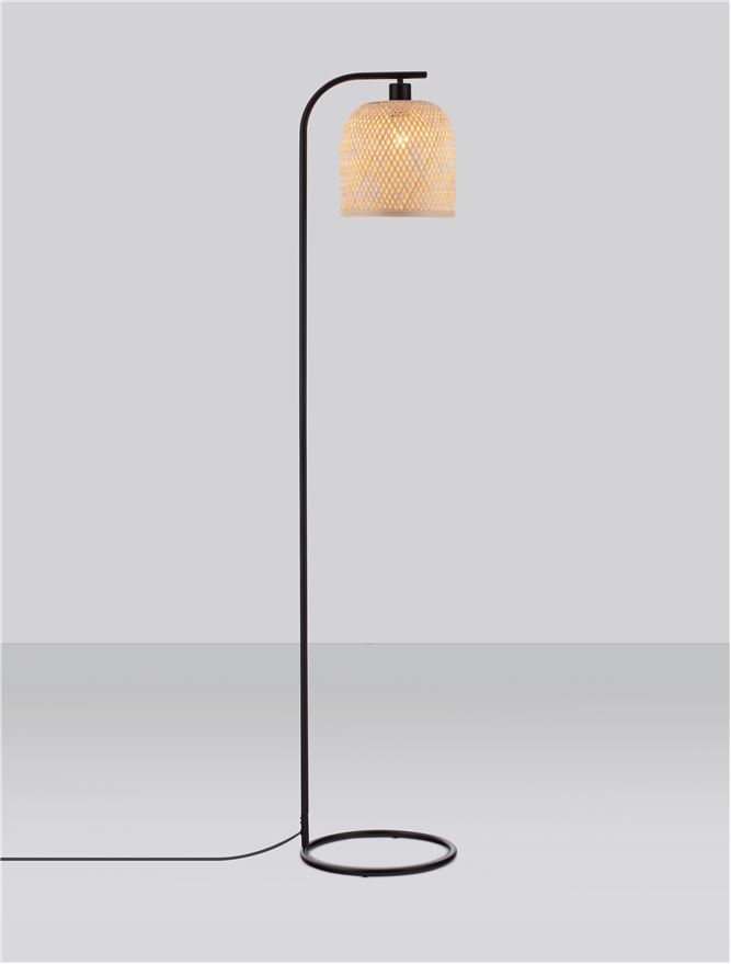 Lampadar de interior Intra - Art. 9001090, Nova Luce, Lemn/Negru