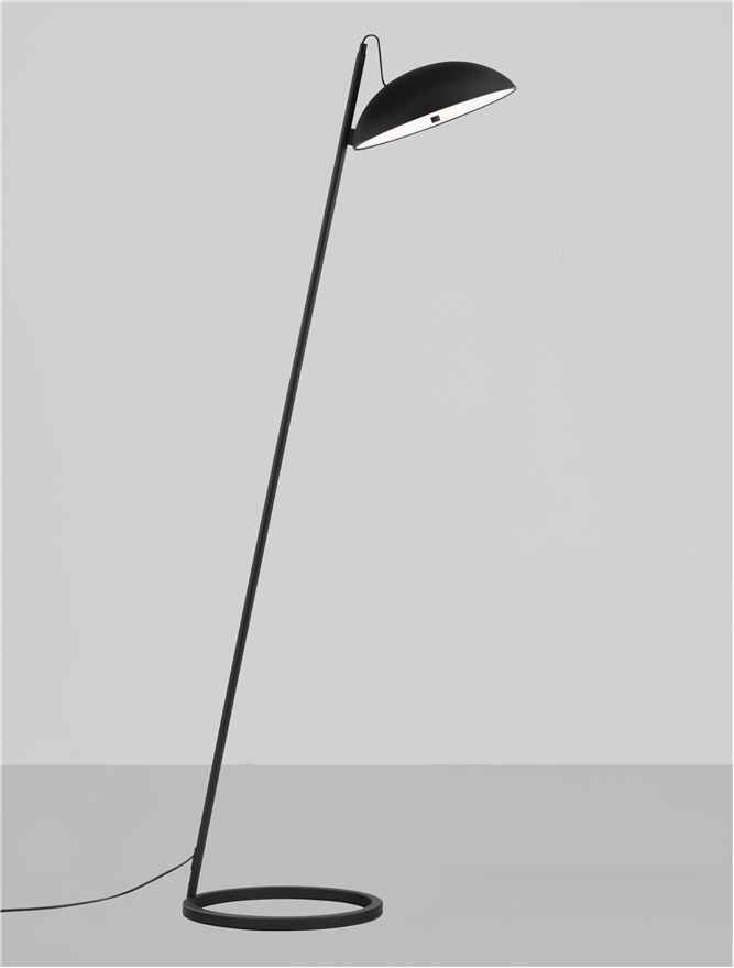 Lampadar de interior Flute - Art. 9006100, Nova Luce, Negru