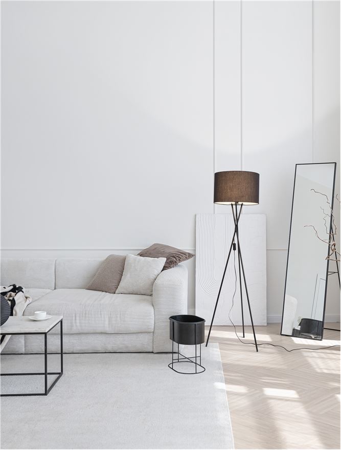 Lampadar de interior Retro - Art. 9050160, Nova Luce, Negru