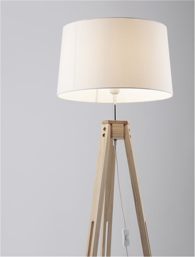 Lampadar de interior Le Roy - Art. 9050165, Nova Luce, Alb/Lemn