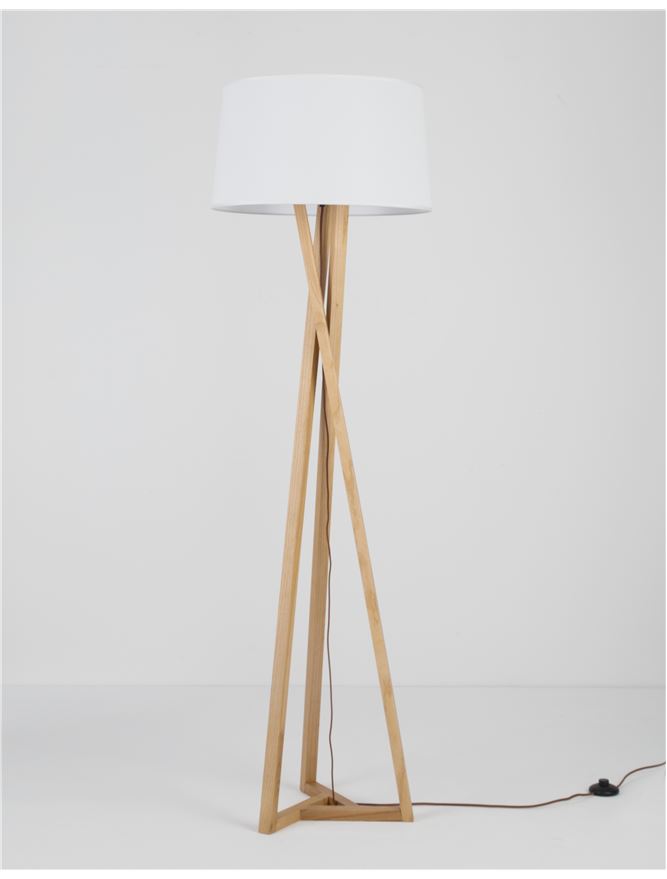 Lampadar de interior Salino - Art. 9145071, Nova Luce, Alb/Lemn