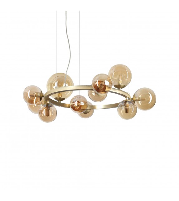 Suspensie de interior PERLAGE - Art. 322773, Ideal Lux, Chihlimbar
