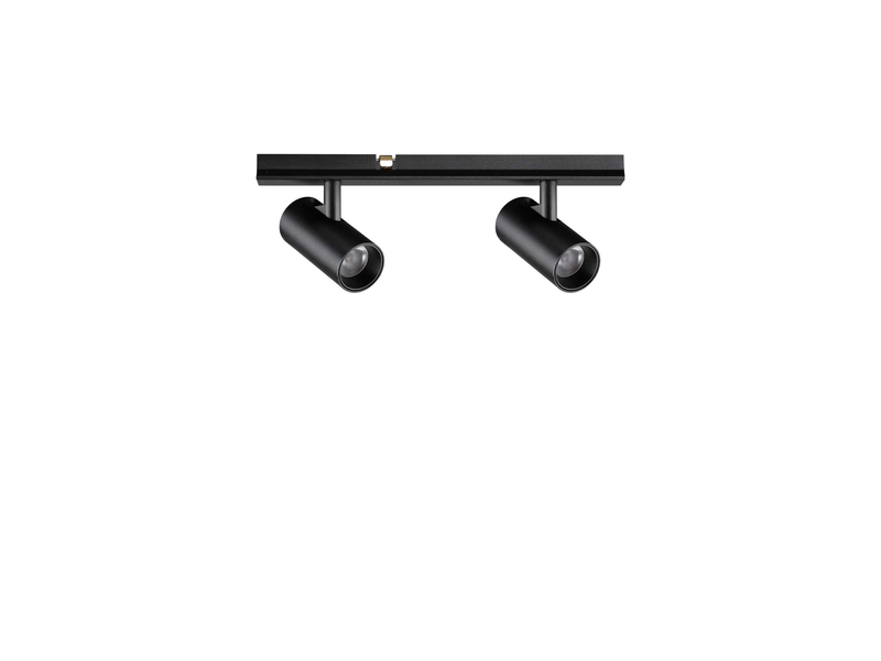 Spot de interior STICK TRACK DOUBLE 06W 3000K - Art. 329512, Ideal Lux, Negru