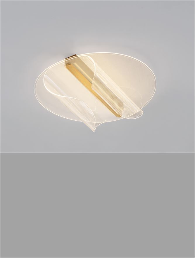 Plafonieră de interior Valentin - Art. 9030646, Nova Luce, Alb/Auriu