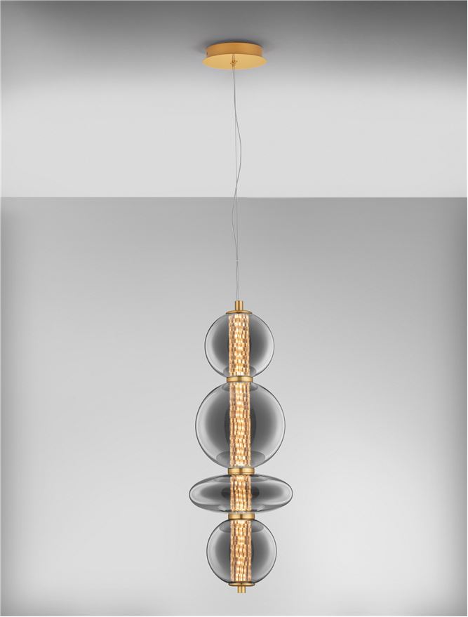 Suspensie de interior Navi - Art. 9186952, Nova Luce, Auriu, Fumuriu