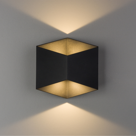 Aplică de exterior TRIANGLES - Art. 8142, Nowodvorski, Negru/Auriu
