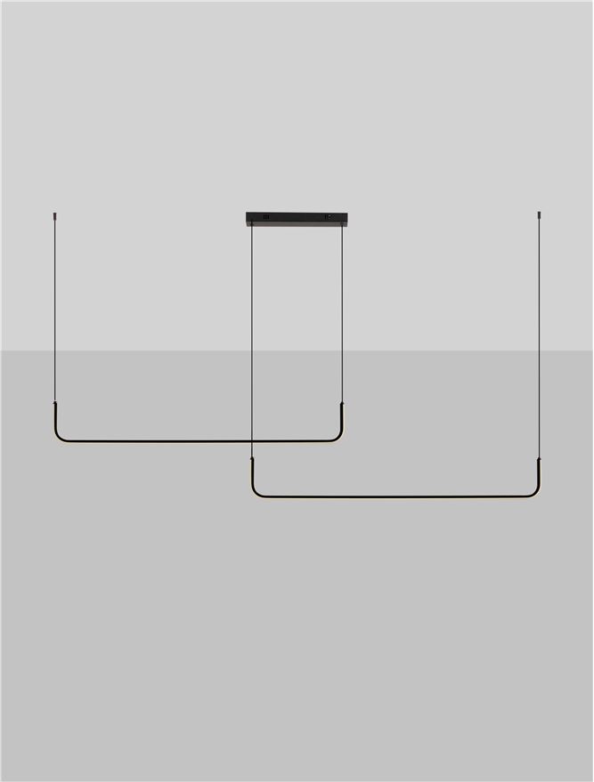 Suspensie de interior Strita - Art. 9001103, Nova Luce, Negru