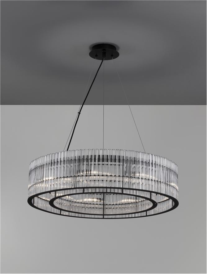 Suspensie de interior Barok - Art. 9006056, Nova Luce, Negru/Transparent