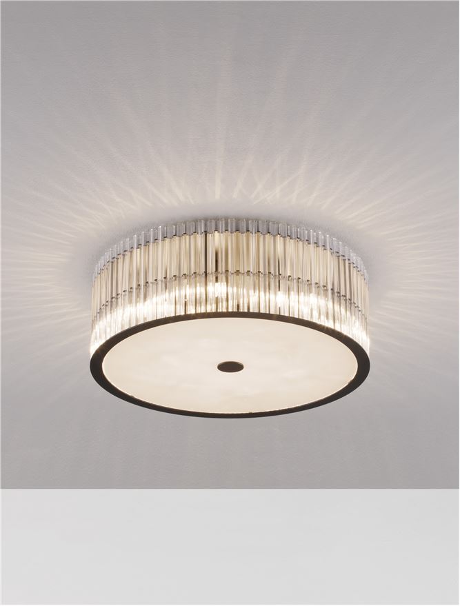 Plafonieră de interior Barok - Art. 9006058, Nova Luce, Negru/Transparent