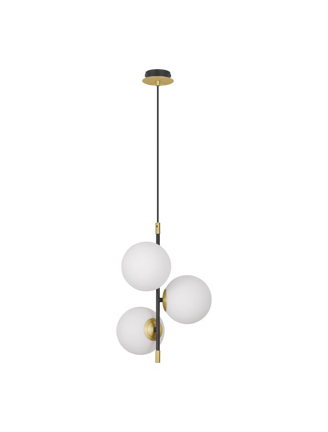 Suspensie de interior Git - Art. 9009294, Nova Luce, Negru/Auriu/Alb