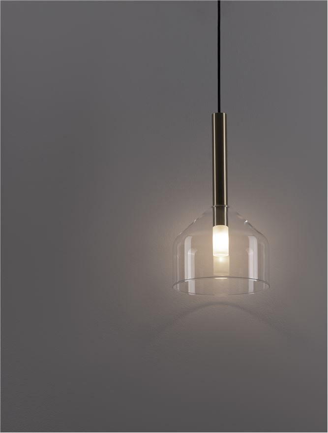 Suspensie de interior Amelia - Art. 9028830, Nova Luce, Transparent/Auriu