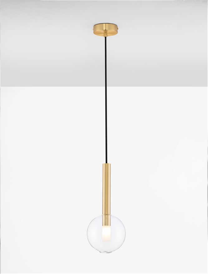 Suspensie de interior Amelia - Art. 9028832, Nova Luce, Transparent/Auriu