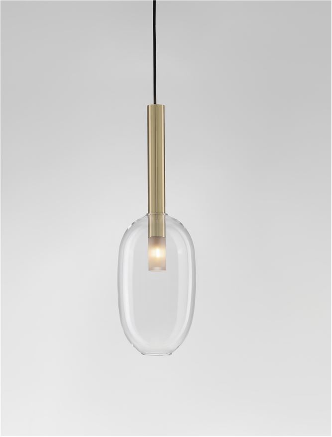 Suspensie de interior Amelia - Art. 9028833, Nova Luce, Transparent/Auriu