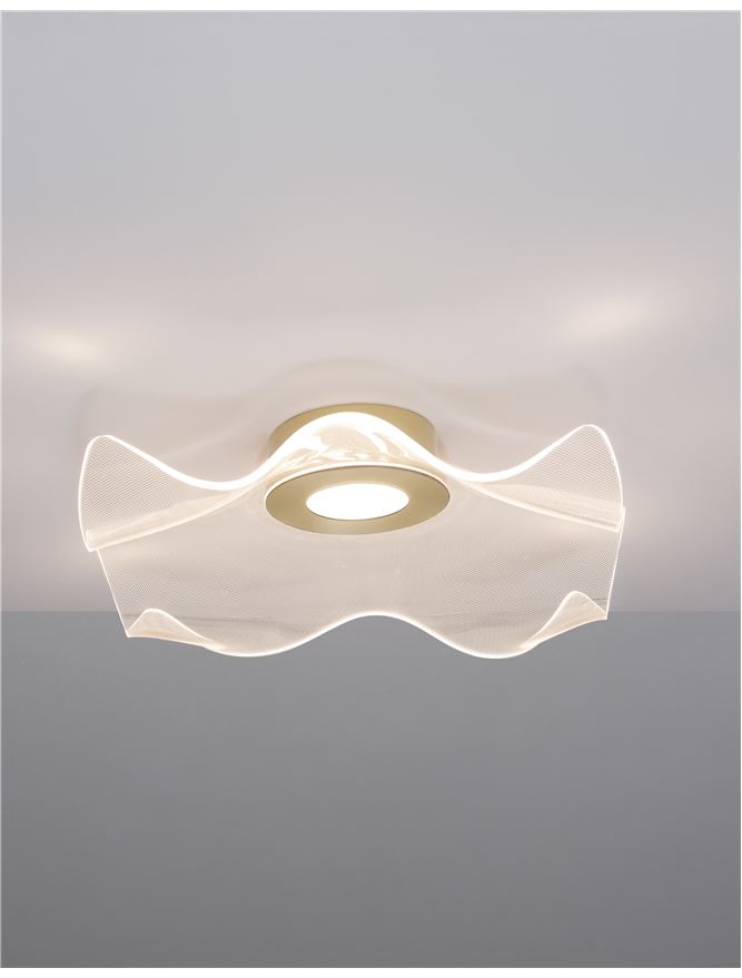 Plafonieră de interior Siderno - Art. 9054502, Nova Luce, Auriu/Transparent