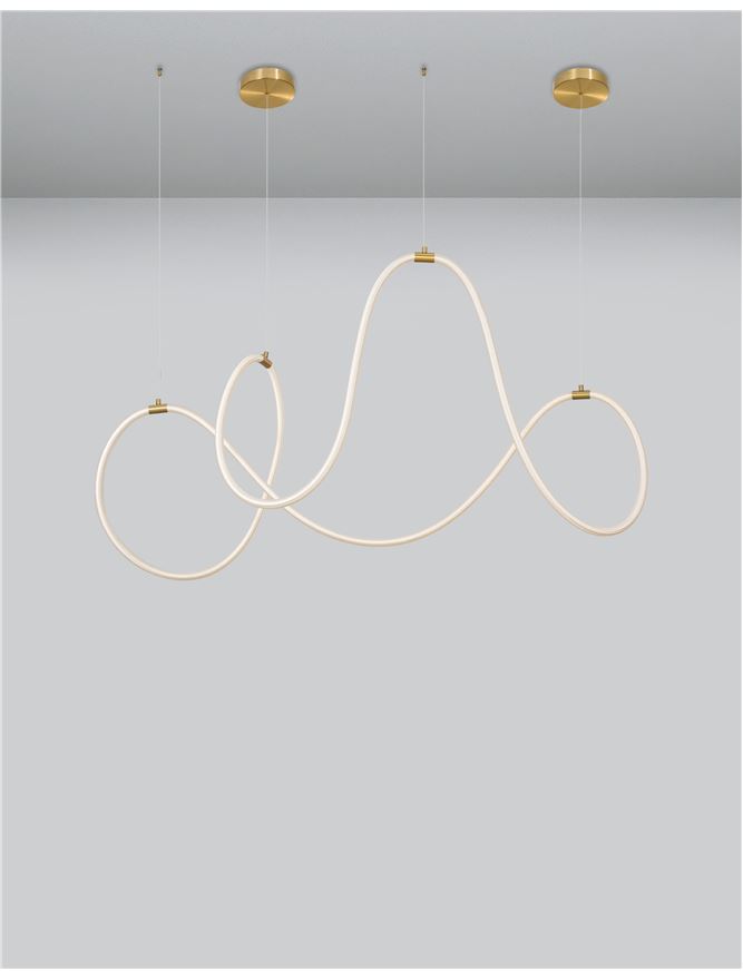 Suspensie de interior Cerelia - Art. 9082093, Nova Luce, Auriu/Alb