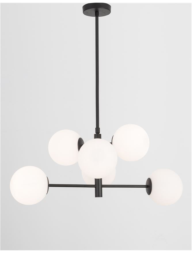 Suspensie de interior Impero - Art. 9100361, Nova Luce, Negru/Alb