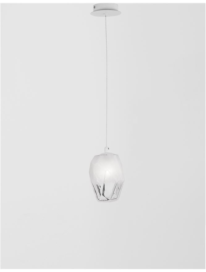 Suspensie de interior Ice - Art. 9160231, Nova Luce, Alb/Transparent