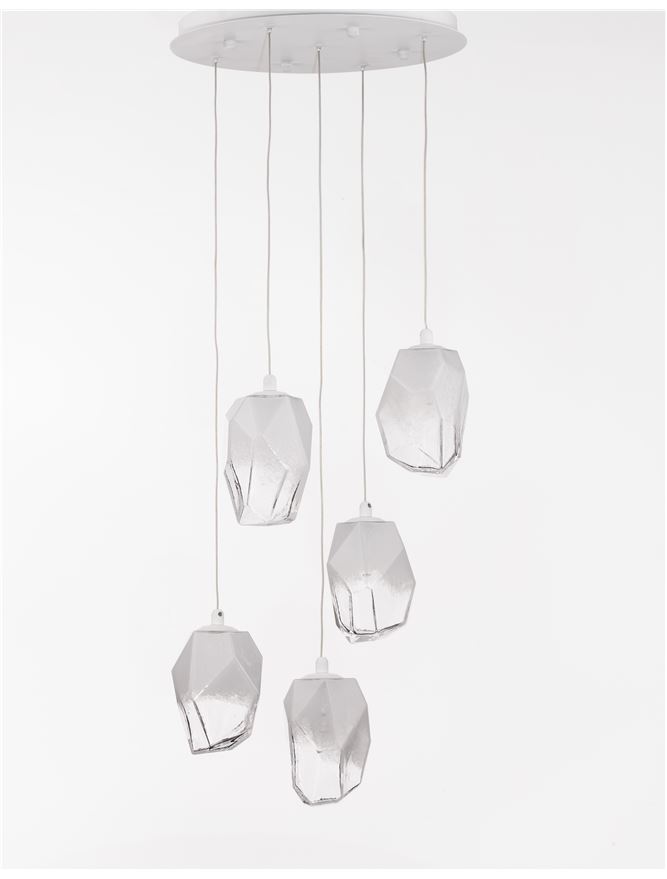 Suspensie de interior Ice - Art. 9160235, Nova Luce, Alb/Transparent