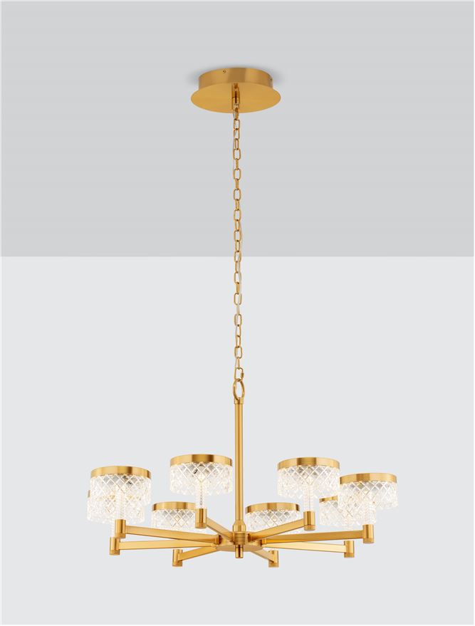 Suspensie de interior Bion - Art. 9186945, Nova Luce, Auriu/Transparent