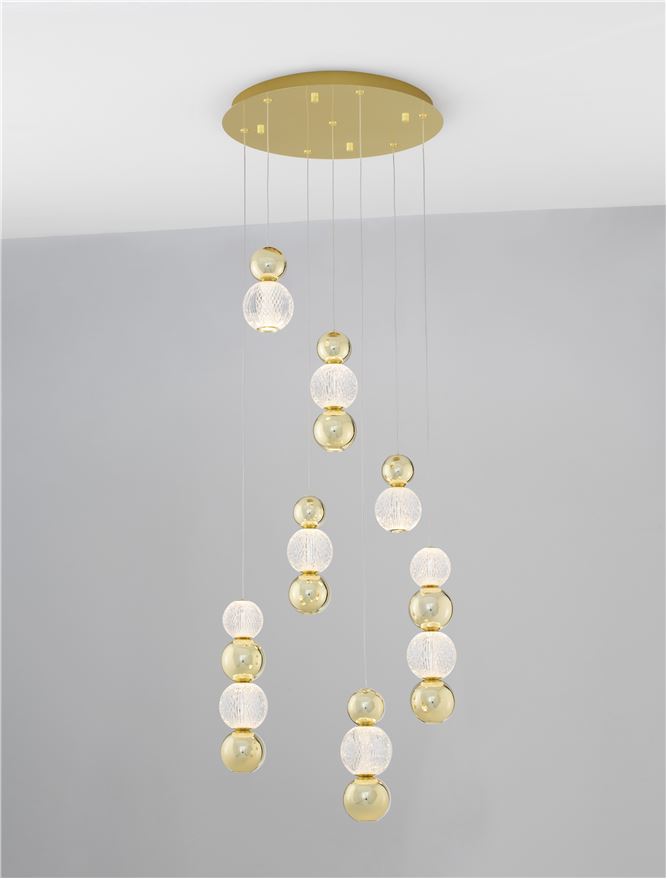 Suspensie de interior Brille - Art. 9511060, Nova Luce, Auriu