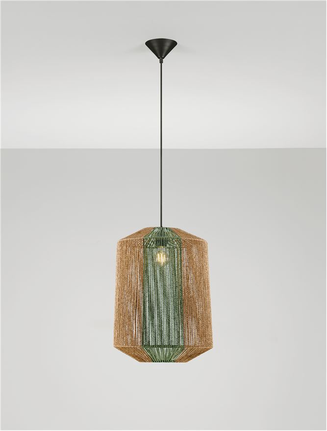 Suspensie de interior Ora - Art. 9586602, Nova Luce, Nuanță lemn/Verde